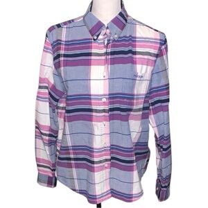 Vintage Rockies Jeans Women’s Plaid Shirt Button Up Western Rodeo Riding Large